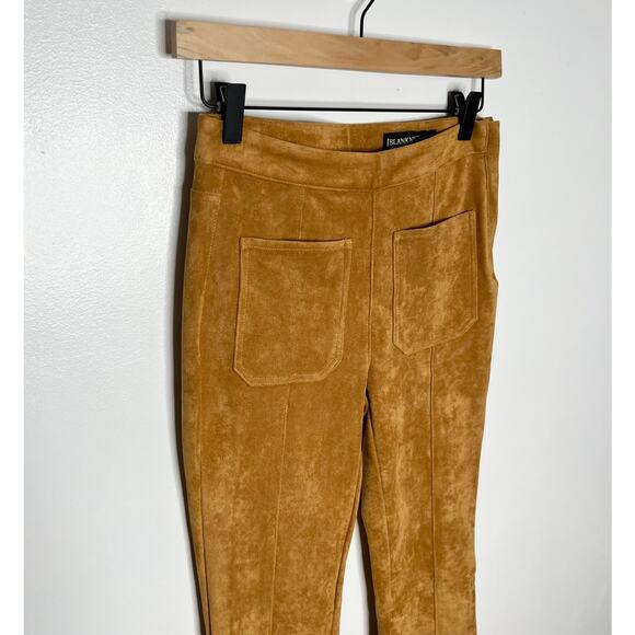 Blank NYC Faux Suede Patch Pockets Pants Womens 25 Toasted Caramel Boot Cut - Picture 4 of 12